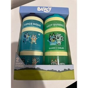 Bluey Snack Stacks Portable Food Containers Set 4 Piece BPA Free Dishwasher Safe